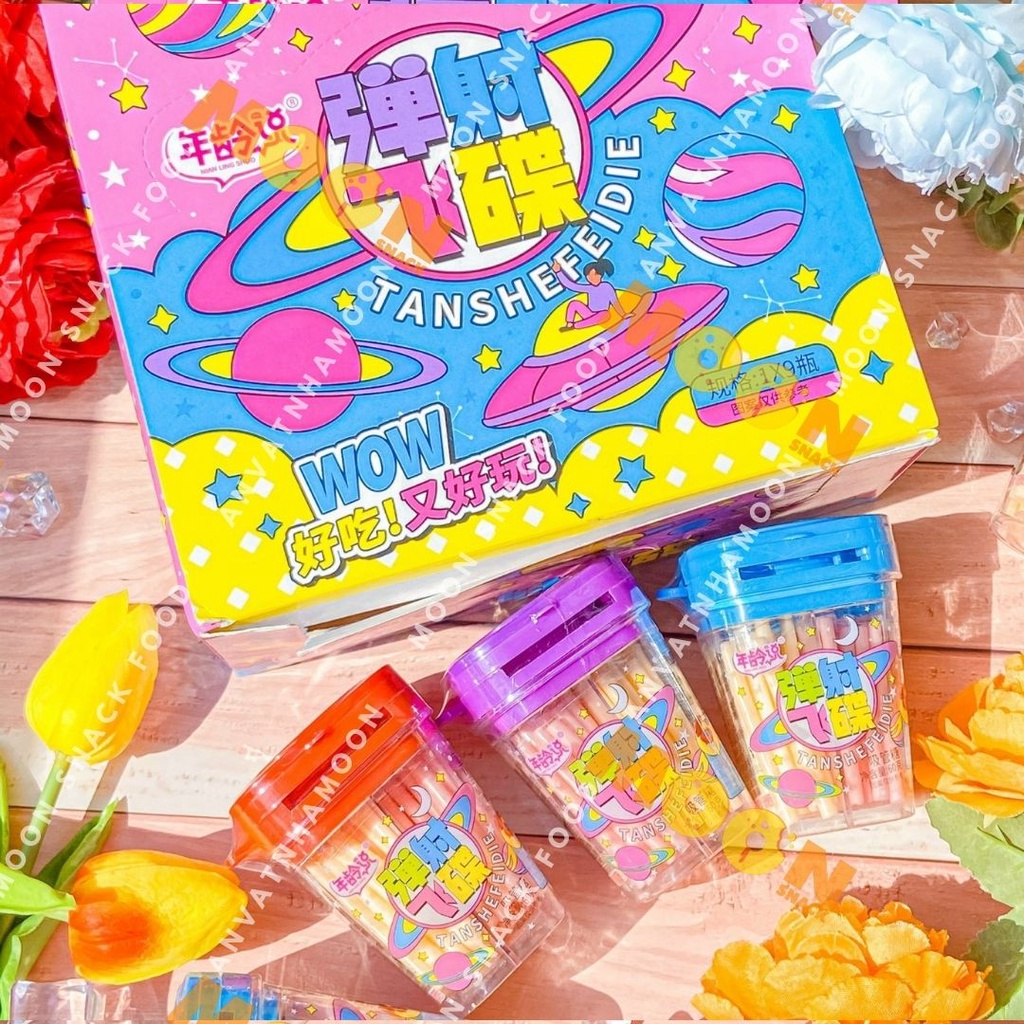 Kẹo tăm lạnh 2 ngăn Tan Shefe Die màu pastel xinh cực loại xịn hủ tận 60g