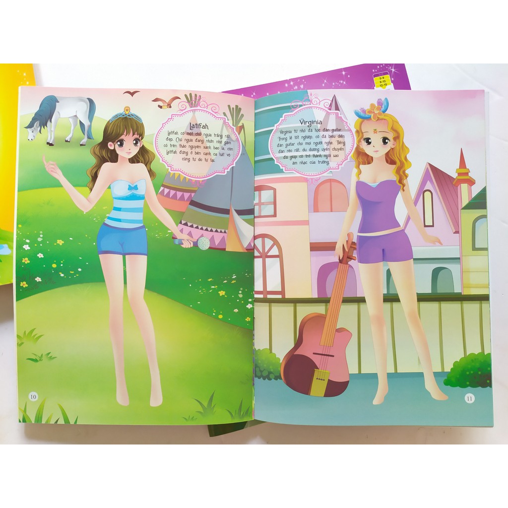 Sách - Set 10 Cuốn Dán Hình Trang Phục Công Chúa Tuyệt Đỉnh - Chọn Lẻ