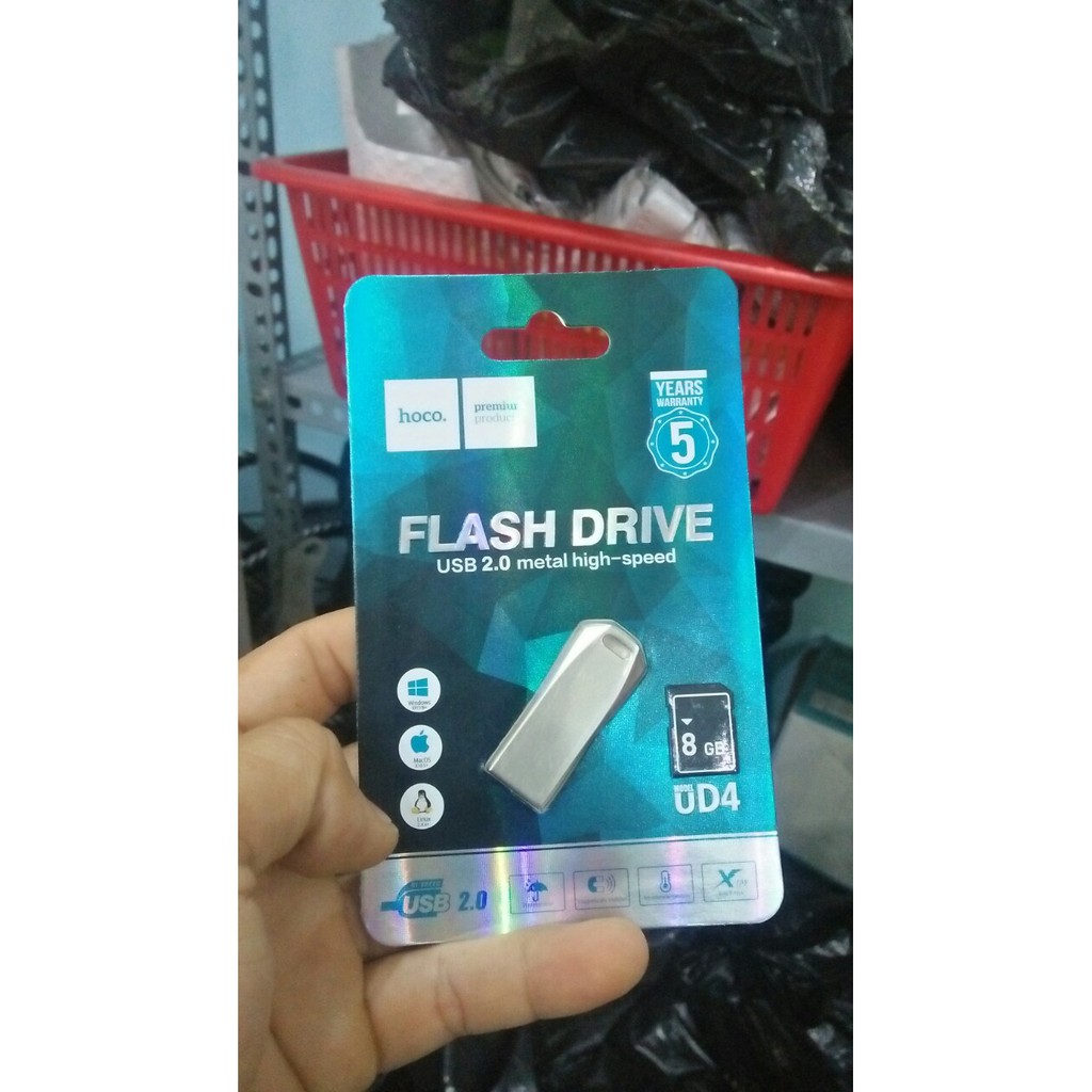 USB kim loại ổ đĩa flash thông minh 2.0 UD4 Hoco 8Gb