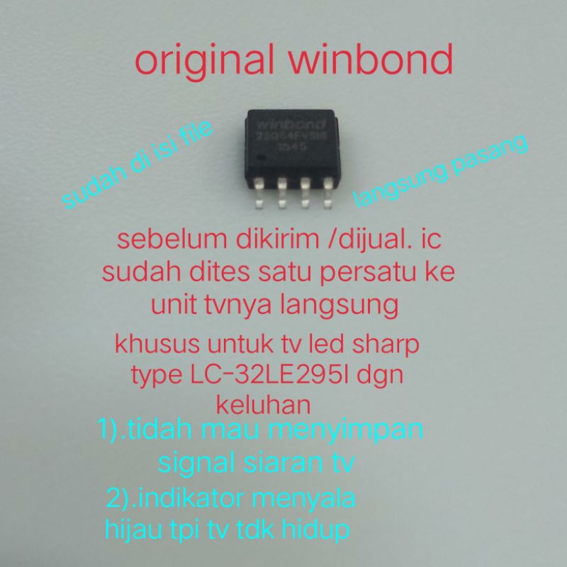 Bộ Nhớ Sharp Ic Eprom Tv Led Loại Lc-32le295i Lc32le2951