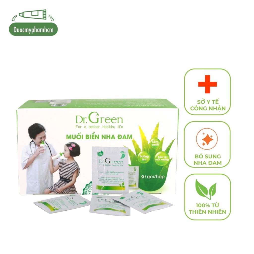 Muối Biển Nha Đam Dr.Green| Hộp 30 gói