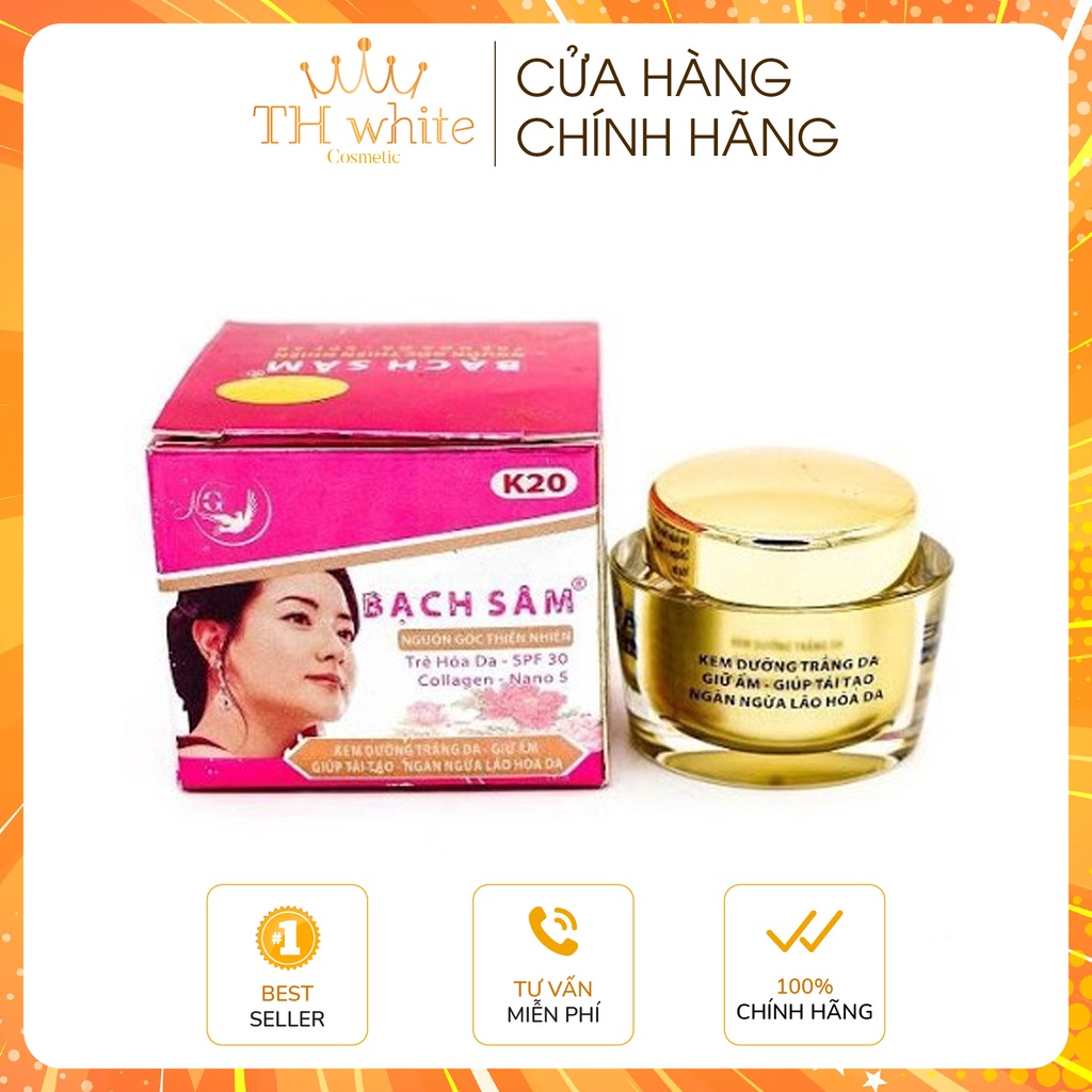 Kem dưỡng trắng - Giữ ẩm - Tái tạo - Chống nắng Bạch Sâm k20