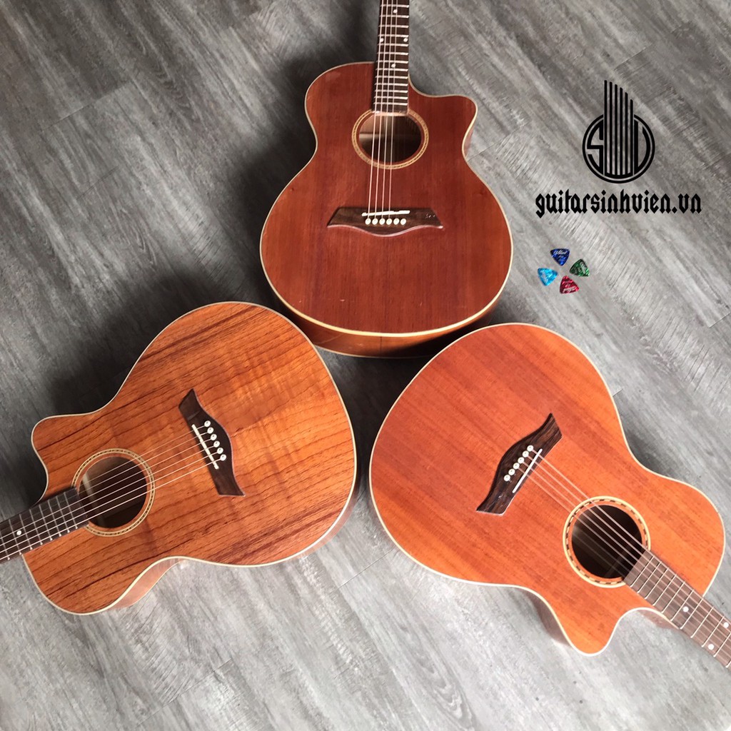 Guitar full gỗ hồng đào SVFA2 - Gỗ nguyên tấm có ty chơi lâu năm