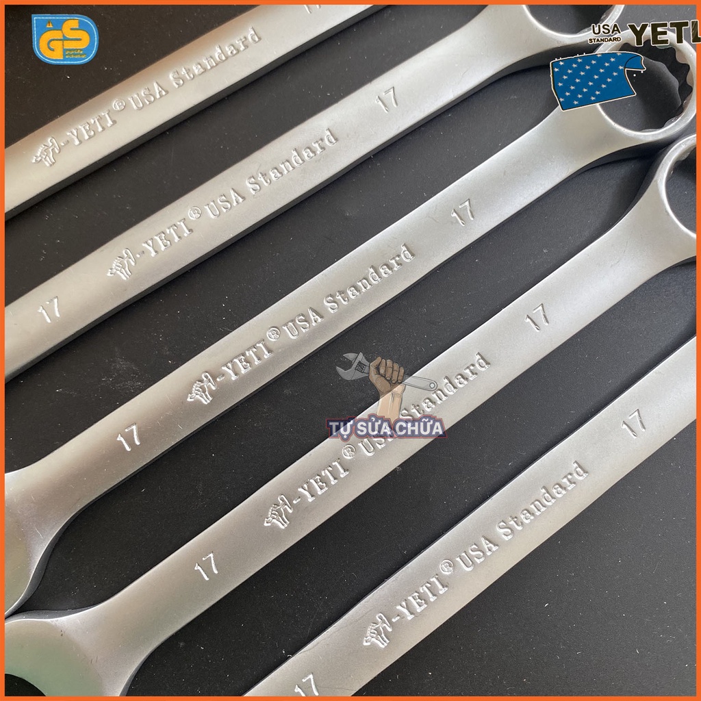Cờ lê vòng miệng số 17 chính hãng YETI, khóa vòng miệng size 17mm