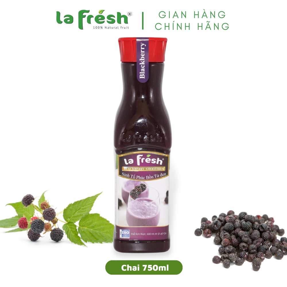 Sinh Tố Phúc Bồn Tử Đen Lafresh Đà Lạt Chai 650ml