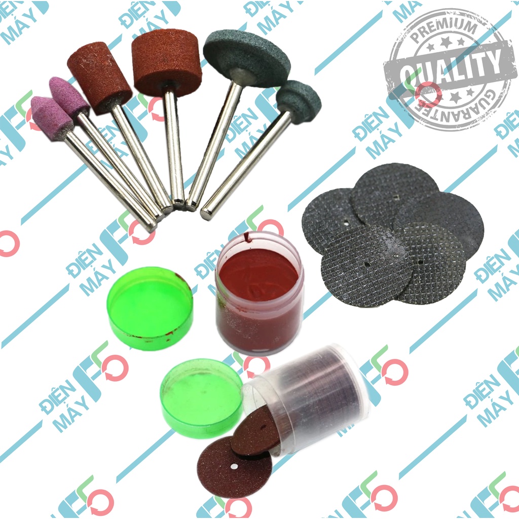 DMF5 Bộ 105 chi tiết đánh bóng, mài, cắt cho máy mài khuôn trục 3mm