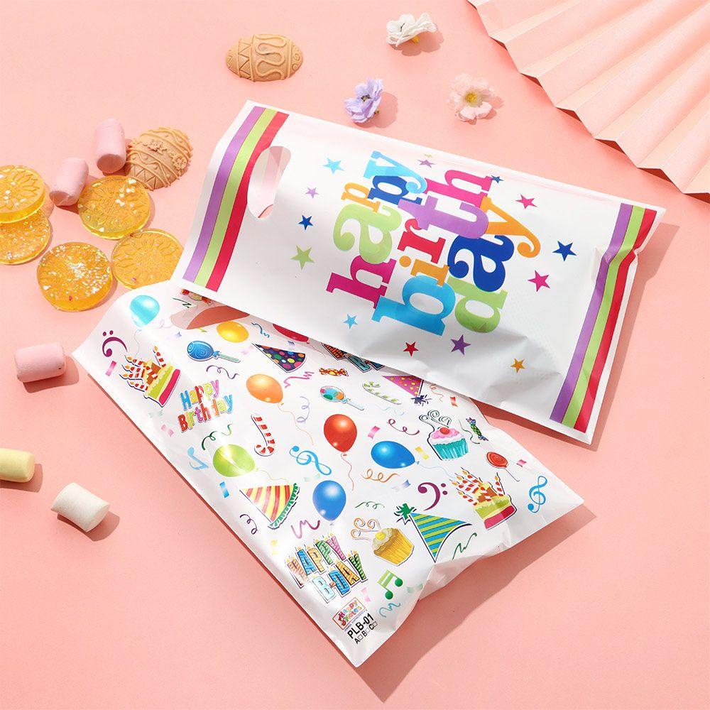 Bộ 10 Túi Đựng Quà Sinh Nhật Kích Thước Nhỏ In Hoạt Hình Dễ Thương