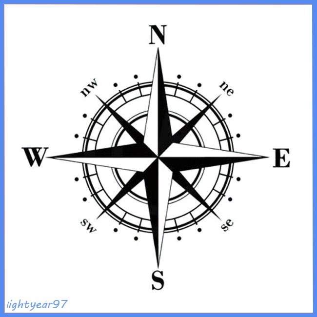 Miếng Dán Phản Quang Cảnh Báo Họa Tiết La Bàn Nghệ Thuật Cho Xe Hơi