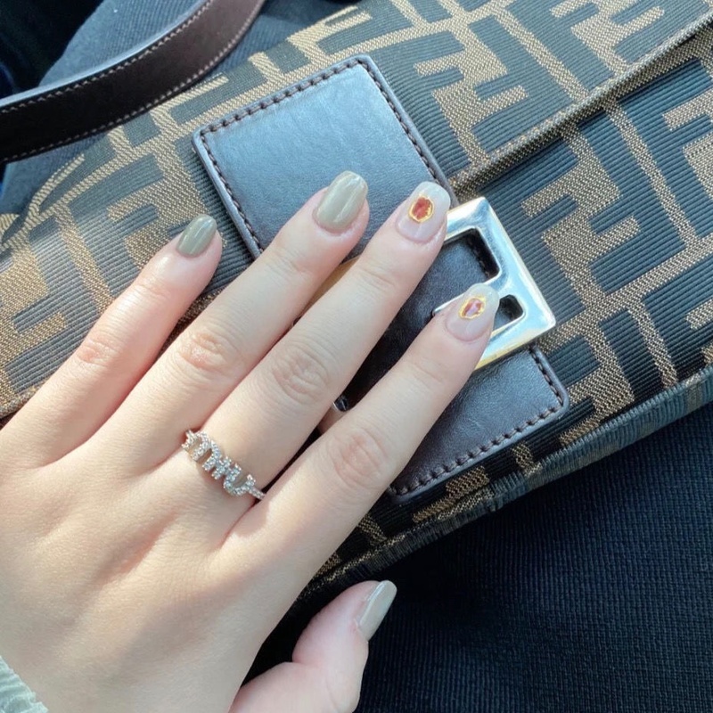 Nhẫn Đính Đá Màu Bạc Dễ Thương Dành Cho Cặp Đôi