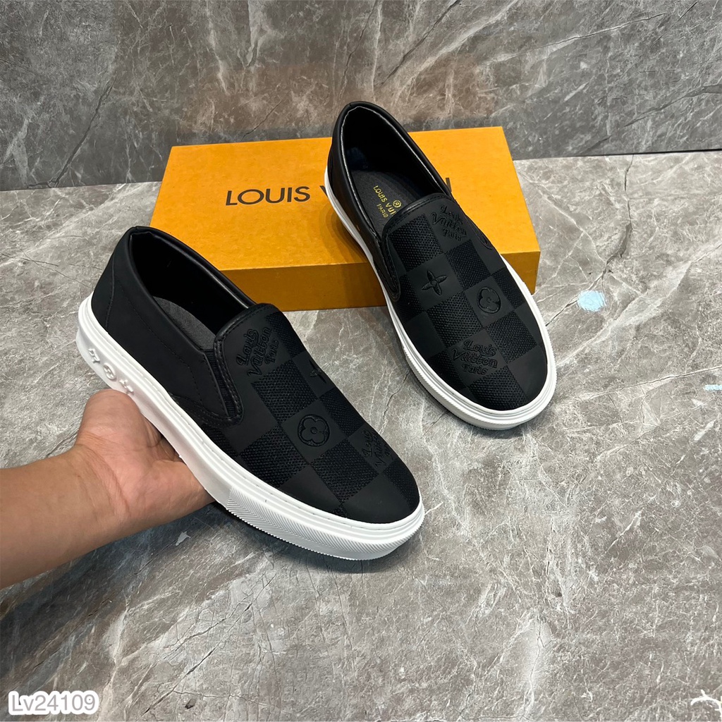 Giày Lười Nam Di.or In Họa Tiết Dập Vân Cao Cấp - Giày Lười Lv Cao Cấp Dành Cho Nam DT FASHION MENWEAR