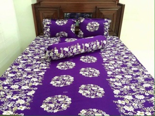 Trọn bộ drap thun Hàn Quốc (bộ: drap 2 áo gối, 1 gối ôm)