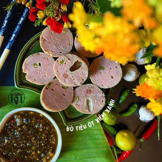 🫔CHẢ BÒ ỚT XIÊM XANH - CHẢ BÒ TIÊU ĐEN - CHẢ BÒ DA ỚT XIÊM XANH + TẶNG XỐT CHẤM SIÊU NGON.