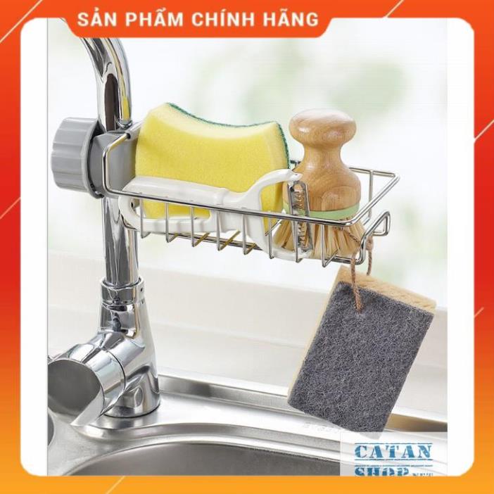 Giỏ inox treo vòi rửa chén,vòi tắm tiện dụng