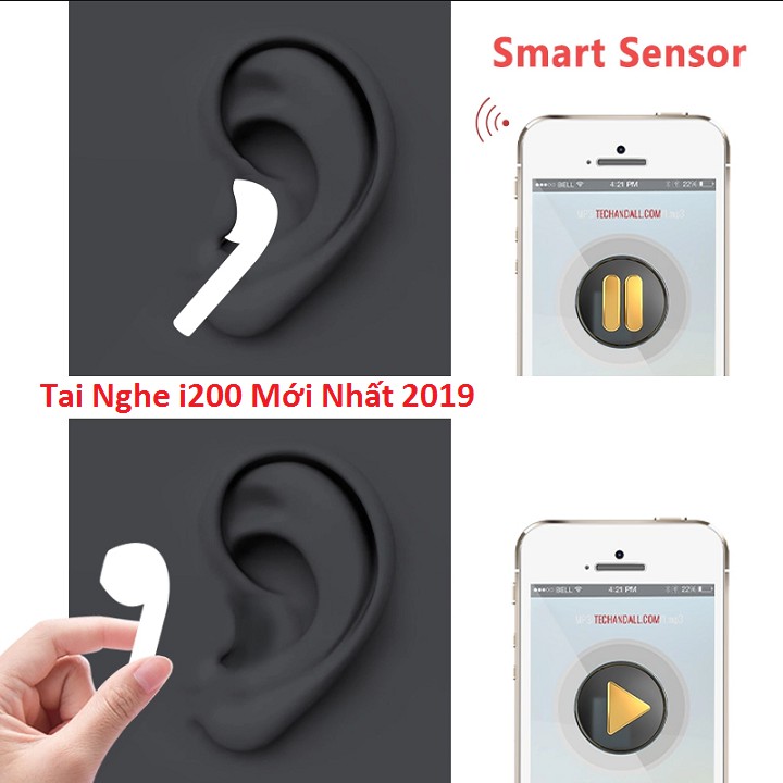 Tai Nghe Bluetooth, Tai Nghe Không Dây i200 Tai Nghe Airpod Bluetooth 1:1 Full Cảm Ứng