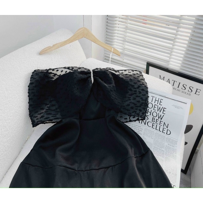 Đầm dự tiệc maxi trễ vai đính đá