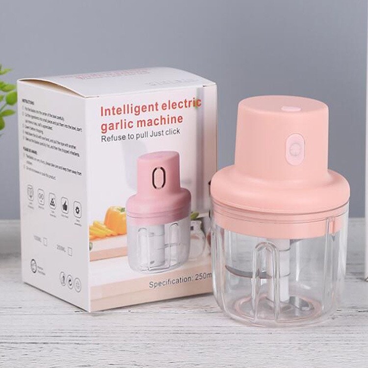 Máy Xay Tỏi Hồng , Máy Xay Mini Xay Tỏi Ớt Tiêu Cầm Tay Đa Năng