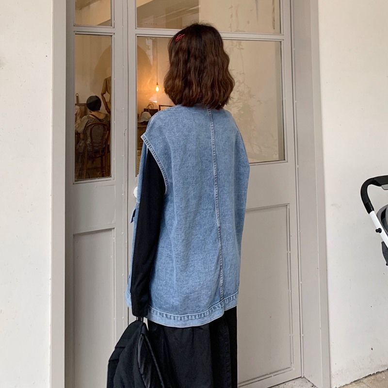 Áo khoác denim không tay thời trang Hàn Quốc
 | BigBuy360 - bigbuy360.vn