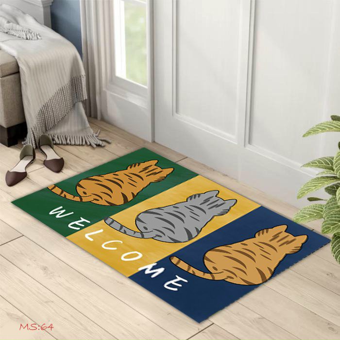 Combo 5 Tấm Thảm Lau Chân, Thảm Chùi Chân Bali Chống Trơn Trượt In Siêu Đẹp Kích Cỡ 40x60cm