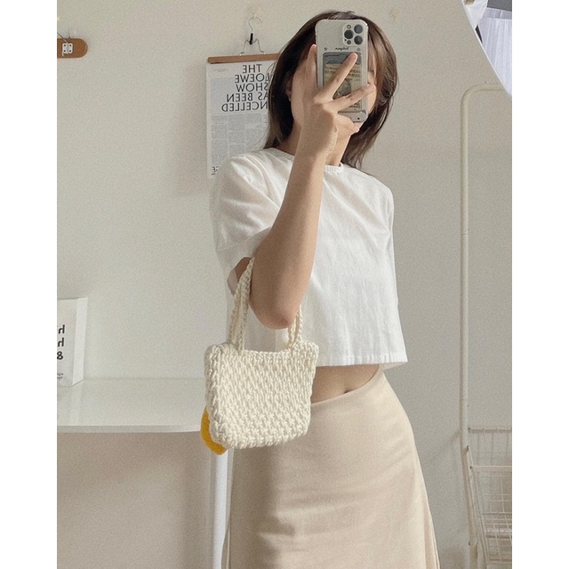 Chân váy linen suông dài hai lớp - Eighteen Again