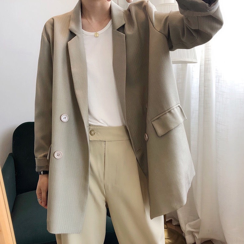 Áo Khoác Vest Dáng Rộng Phong Cách Hàn Quốc Thời Trang Xuân Thu  Mới  oversize blazer