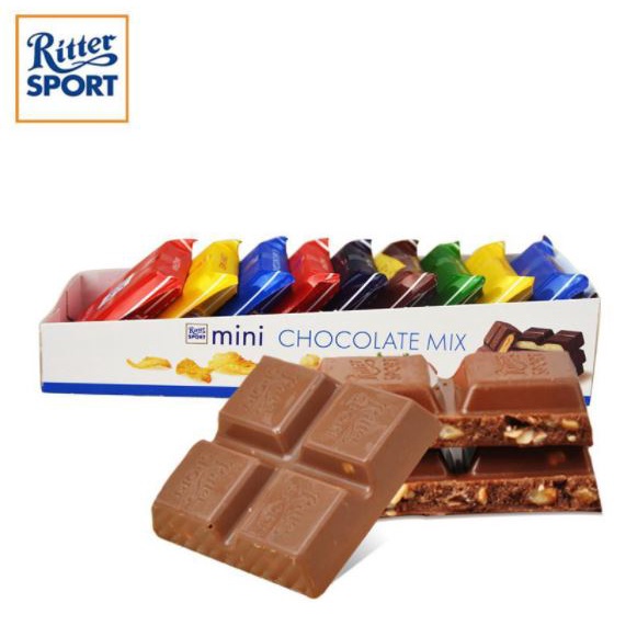 Kẹo Socola Ritter Sport mini hỗn hợp 9 chiếc 150g