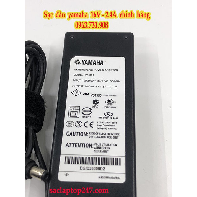 Adapter nguồn đàn yamaha 16V 2.4A chính hãng