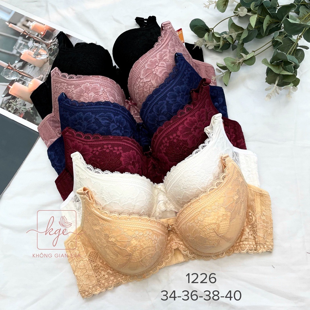 Áo lót ren có gọng nâng ngực , áo ngực mút mỏng bản to 4 móc ôm lưng 1226