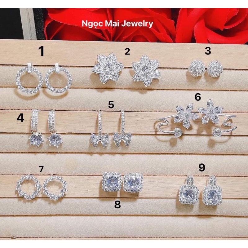 Bông tai nữ bạc ta các mẫu xinh xắn mới lạ Độc đáo - Ngọc Mai Jewelry