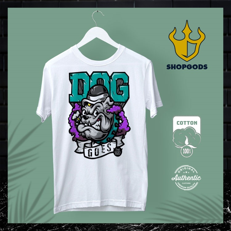 Áo Thun Nam màu trắng HipHop_206 ShopGods cổ tròn 100% Cotton cao cấp vải dày mịn không xù lông