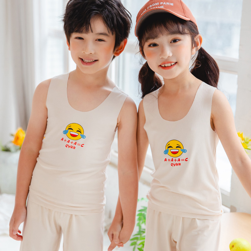 Set Áo Sát Nách + Quần Short Không Đường May Phong Cách Hàn Quốc Cho Bé