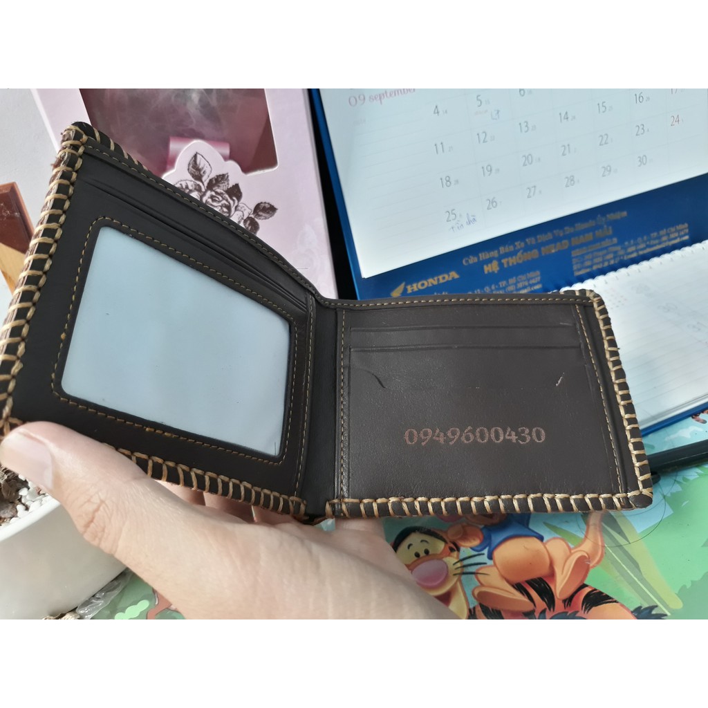 Bóp Da, Ví Da Khắc Tên Theo Yêu Cầu