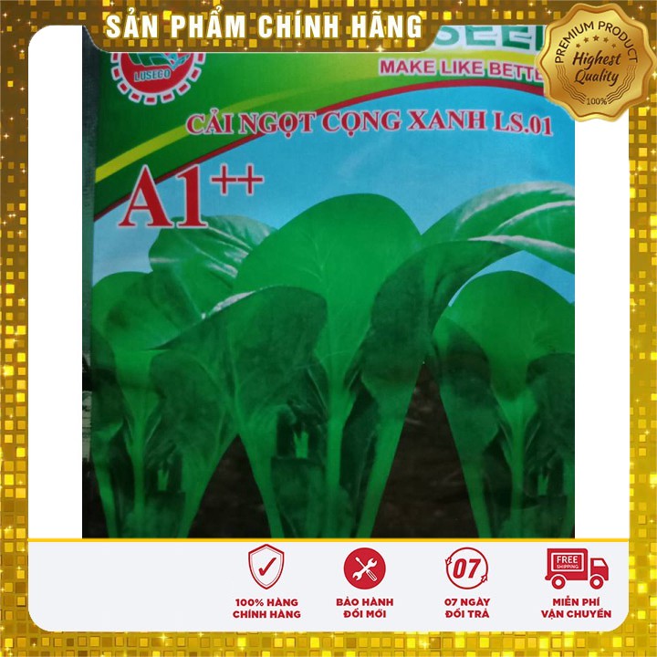 Hạt giống rau cải ngọt cọng xanh goi 20 gram hạt giống