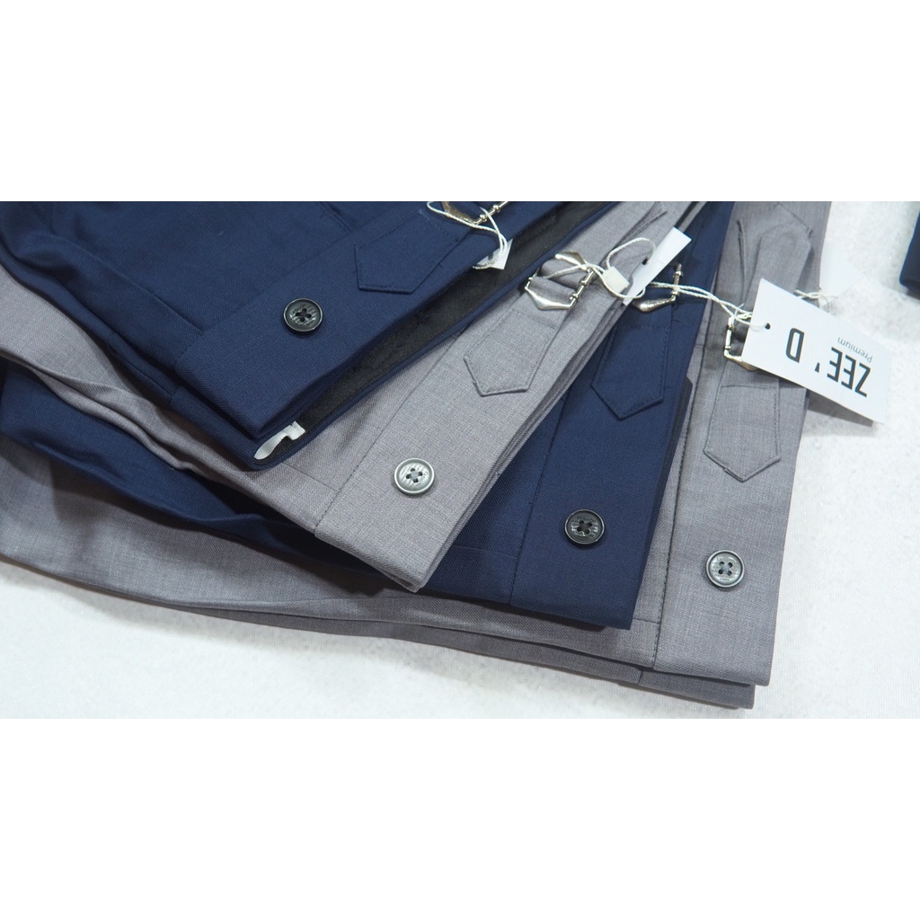 Combo quần âu sidetab Xanh thanh và ghi sáng ZEE' D