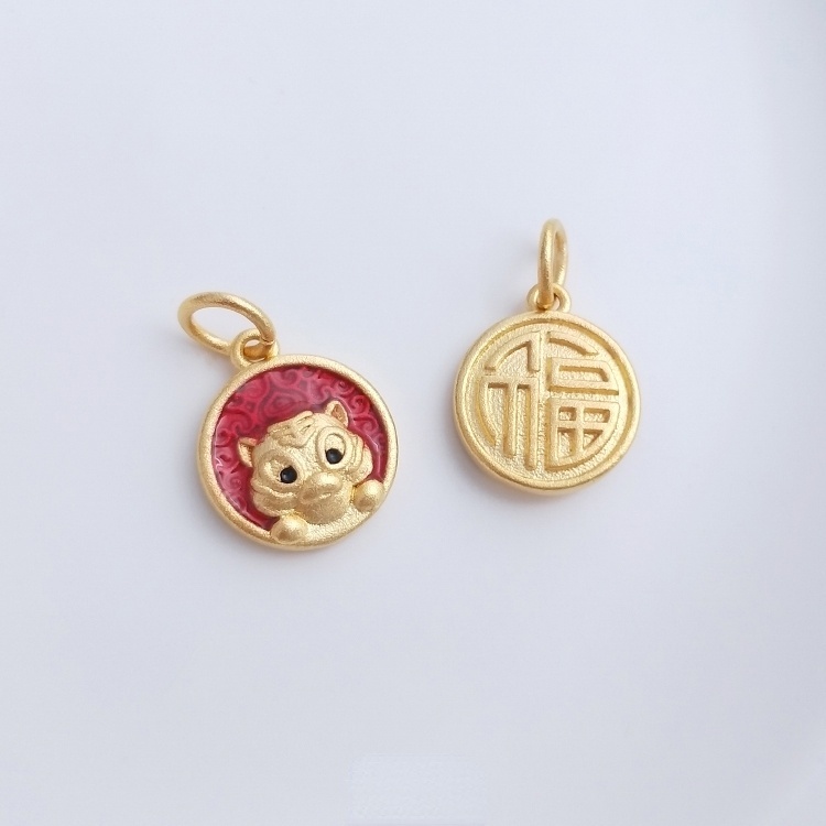 Vòng Đeo Tay Mặt Đá Ngọc Bích Màu Xanh Dương Hình Thỏ/Quả Bí Ngô Dễ Thương