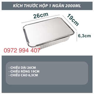 Set 50 chiếc wb-260 1900ml khay giấy bạc thực phẩm cao cấp-nhập khẩu chính ngạch