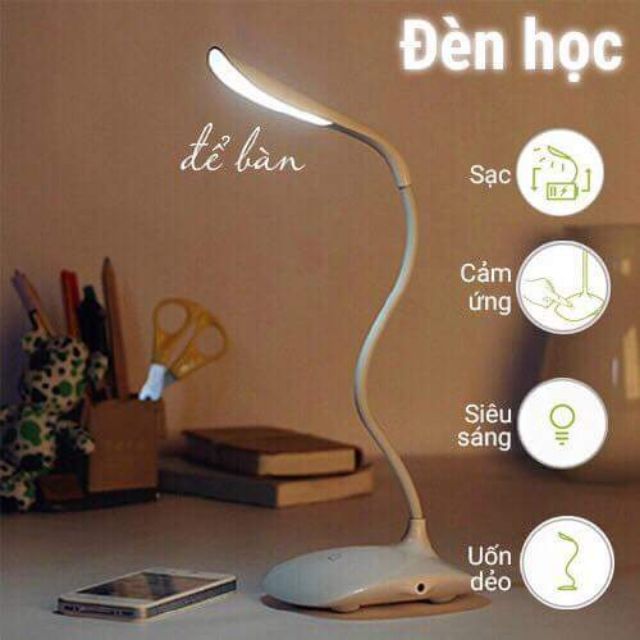 Đèn học led cảm ứng chống cận thị có tích điện 3 chế độ sáng