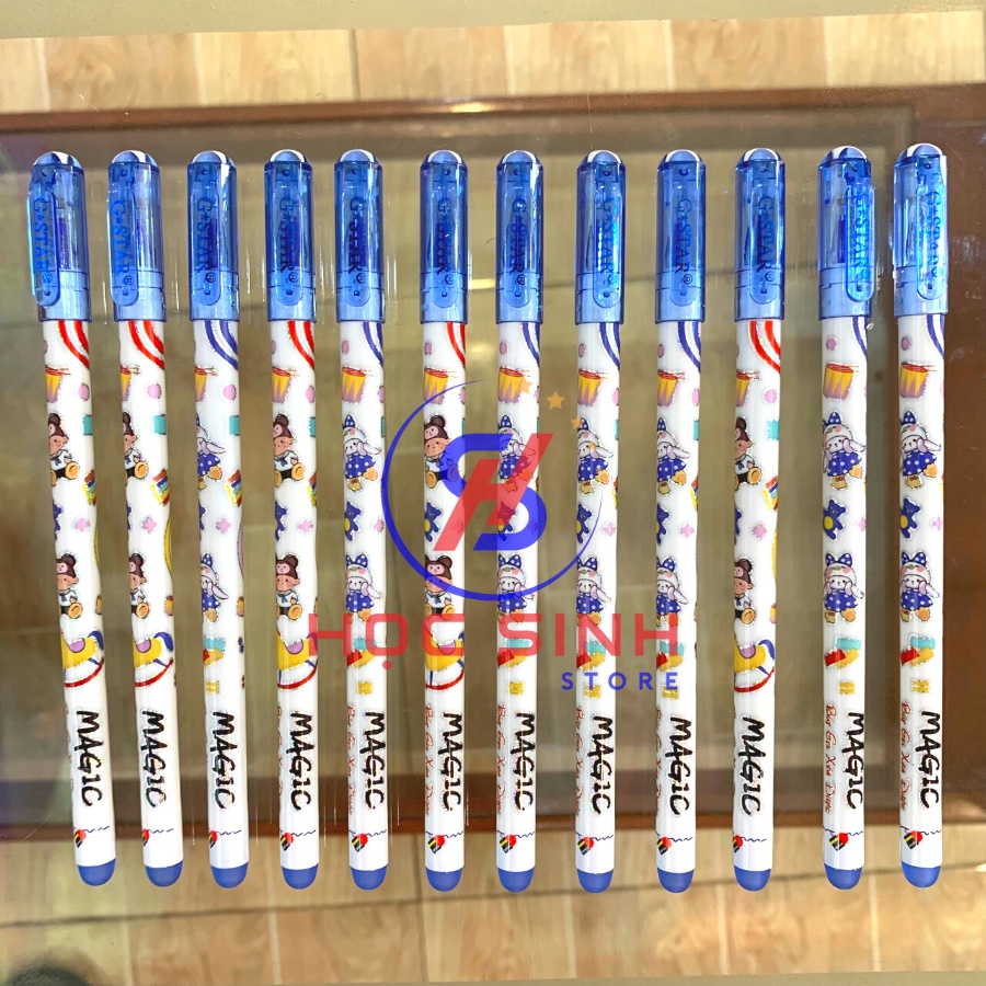 Hộp 12 Cây Viết Gel Xóa Được 0.5mm Gstar ER03 Mực Xanh, Tím Chất Lượng Cao