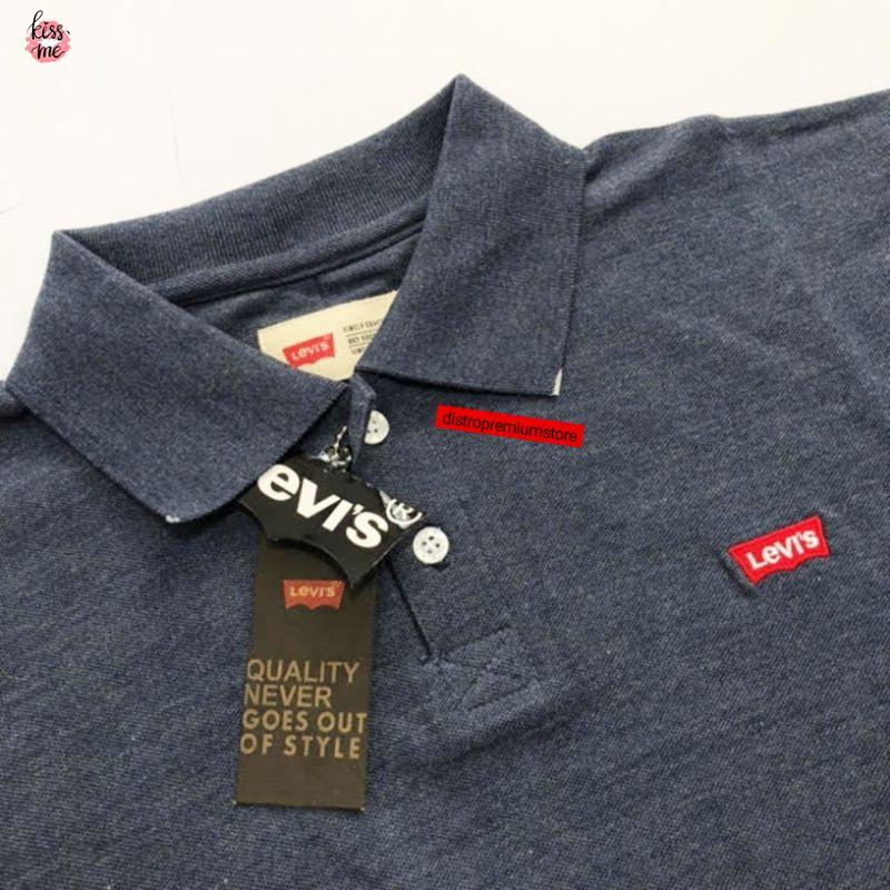 Áo Thun Polo Vải Cotton In Họa Tiết Levis Cá Tính Cho Nam