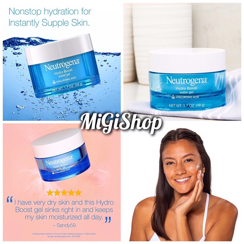 [Hàng Mỹ] Kem Dưỡng Ẩm Neutrogena Hydro Boost Gel Cream/Water Gel 48g