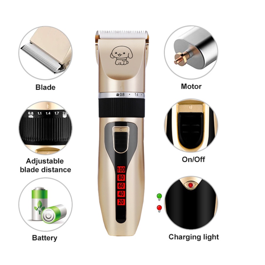 TÔNG ĐƠ CẮT TỈA LÔNG THÚ CƯNG PET GROOMING HAIR CLIPPER KIT