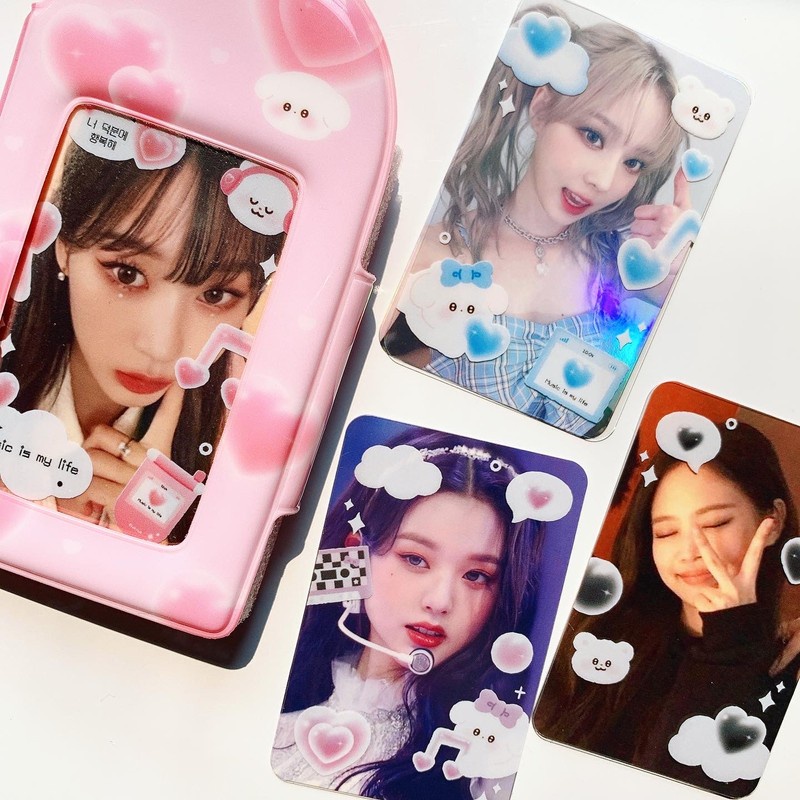 FRAME PINKRUE TRONG SUỐT - ẢNH TRANG TRÍ PHOTOCARD