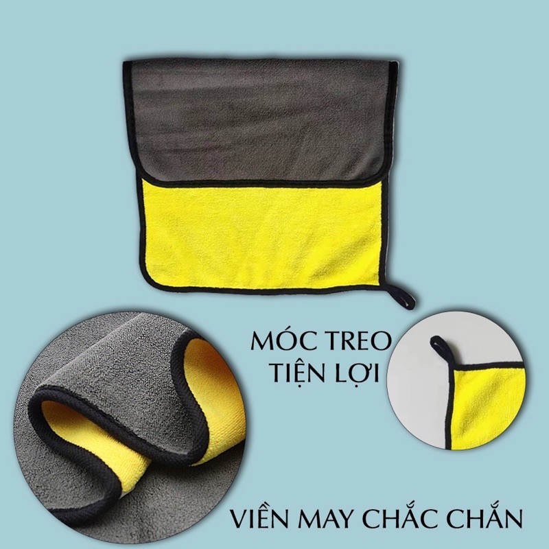 Khăn 2 lớp chuyên dụng lau xe máy, ô tô… Khăn 2 mặt lau xe / khăn 3M lau xe
