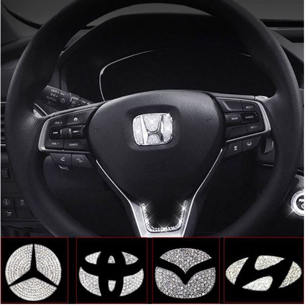 Đính đá Logo ô tô MAZDA-HYUNDAI-TOYOTA-HONDA-MESCEDES-KIA-FORD-AUDI-MITSUBISHI Cao cấp sang trọng