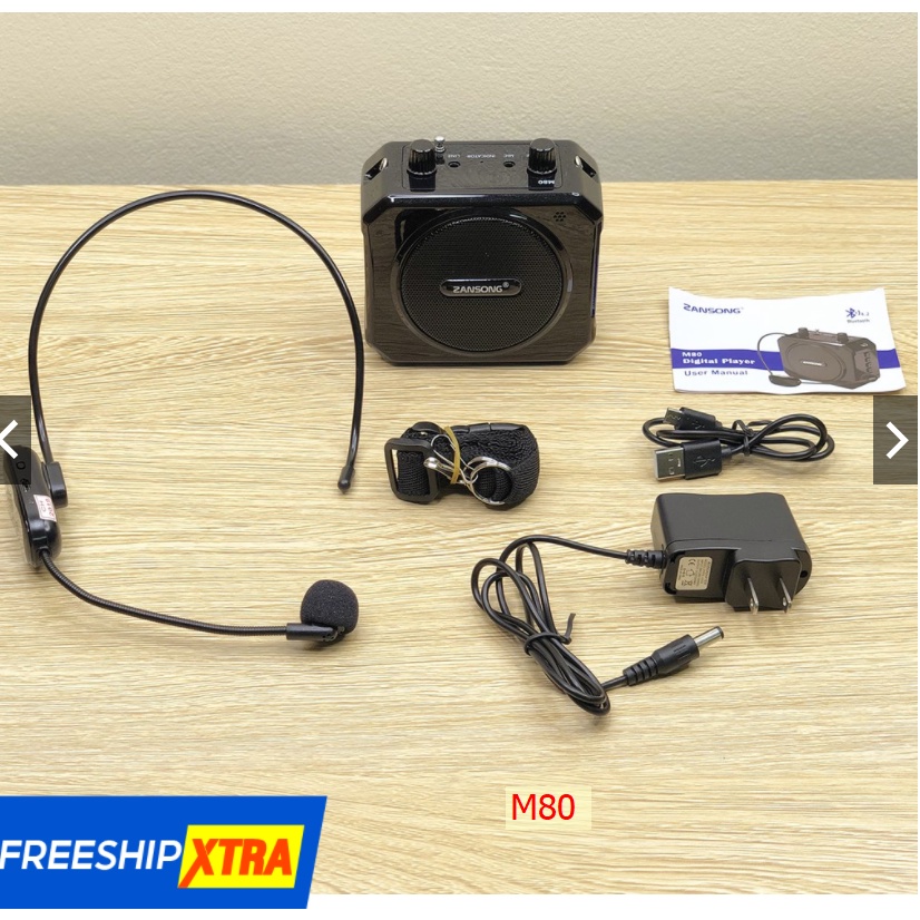 Máy trợ giảng SONY 208  898  m80   MIC ĐEO  không dây 2IN1 có eco 20W