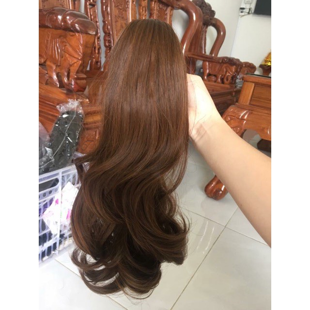 Tóc Giả Giá Rẻ 𝑭𝑹𝑬𝑬𝑺𝑯𝑰𝑷 Tóc Giả Ngoặm Xoăn Ngắn 30cm - Kèm Hình Thật