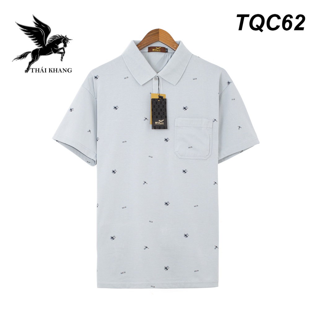 Áo polo nam quảng châu cao cấp LOẠI 1 của Wlhyz loại áo thun nam cổ tàu trung niên form rộng TQC6