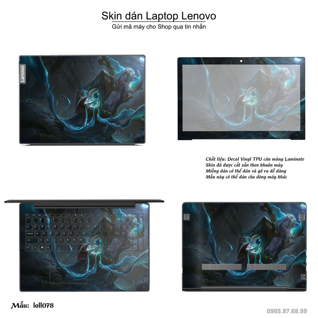 Skin dán Laptop Lenovo in hình Liên Minh Huyền Thoại nhiều mẫu 11 (inbox mã máy cho Shop)