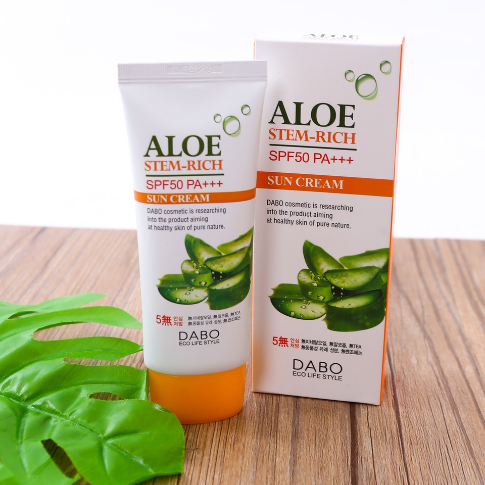 KEM CHỐNG NẮNG DƯỠNG DA LÔ HỘI - DABO ALOE STEM RICH