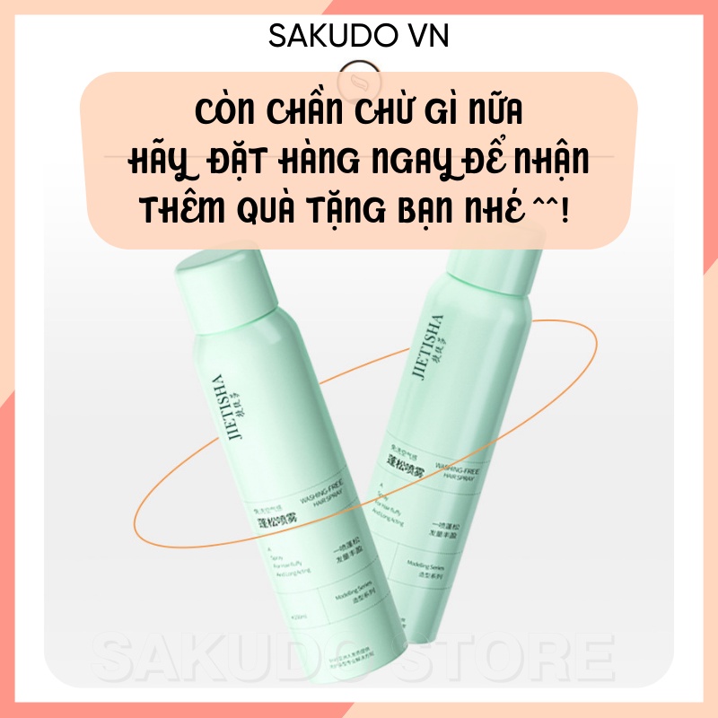 Dầu gội khô hết ngứa, hết bết dính tóc, tóc bồng bềnh tức thì, dầu gội khô dạng xịt 150ml SKD032