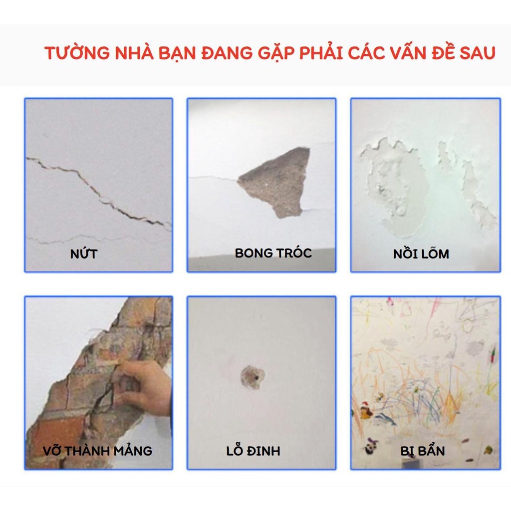 Keo vá tường chống thấm làm sạch tường